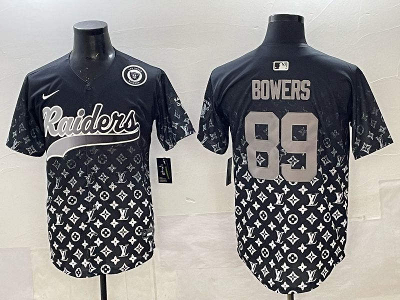 Men 2025 Nike Oakland Raiders #89 Bowers black Limited NFL Jersey 07